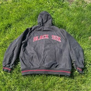 Black Baltimore Black Sox Hoodie with Red Emblem